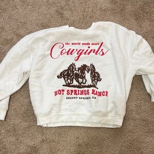 Target White and Red Graphic Sweatshirt